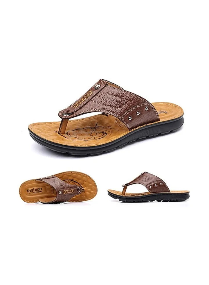 Tanwer Beach Shoes Men's Slippers Brown 43