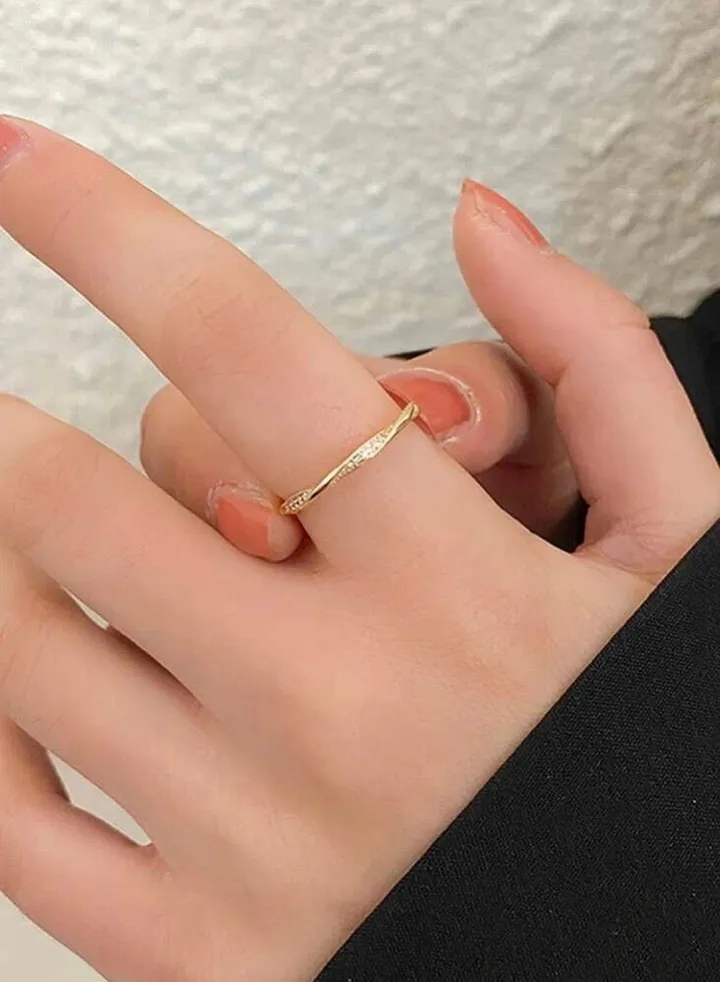 18k Gold Plated Stainless Steel Ring For Women