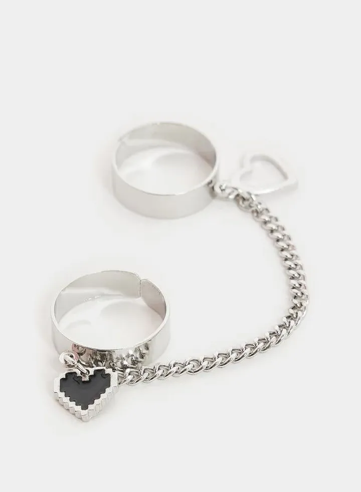 Heart Chain Rings