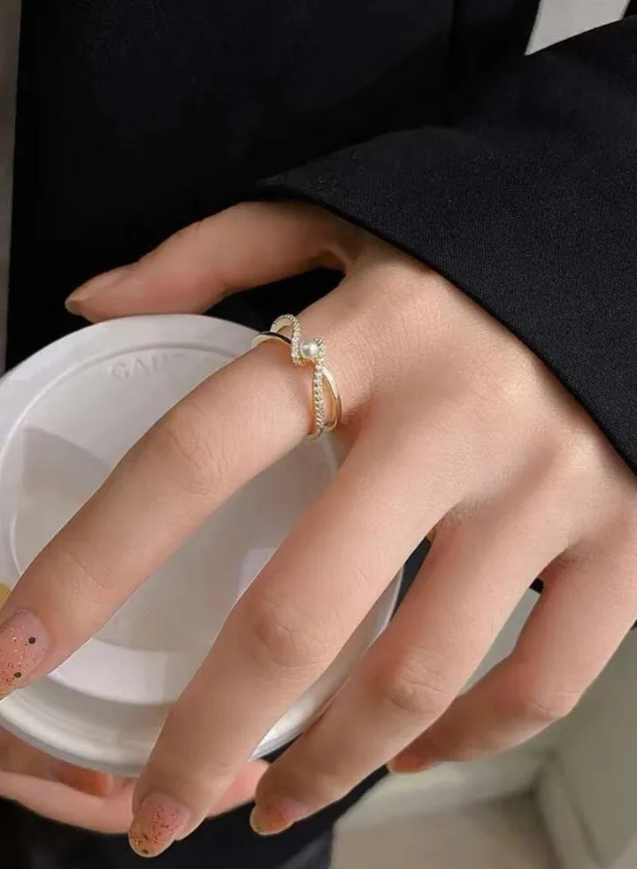 18k Gold Plated Stainless Steel Ring For Women