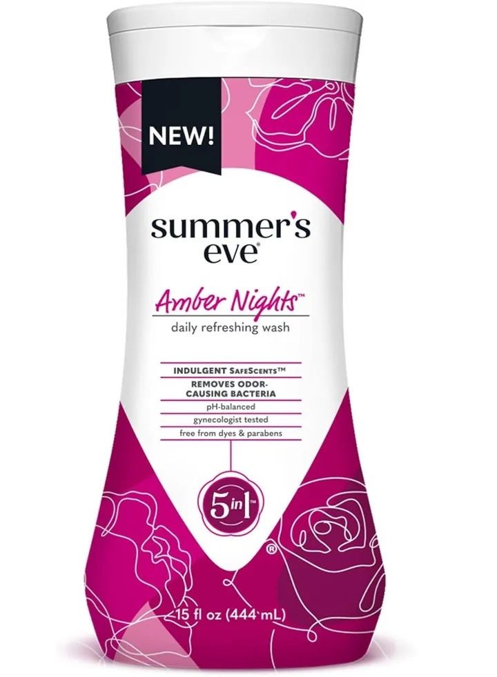 Summer's Eve Amber Nights Wash for Women, pH Balanced Wash, 15 fl oz (444 ml)