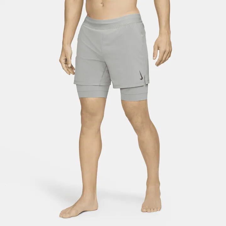 Men's Nike Yoga 2-in-1 Shorts in Grey