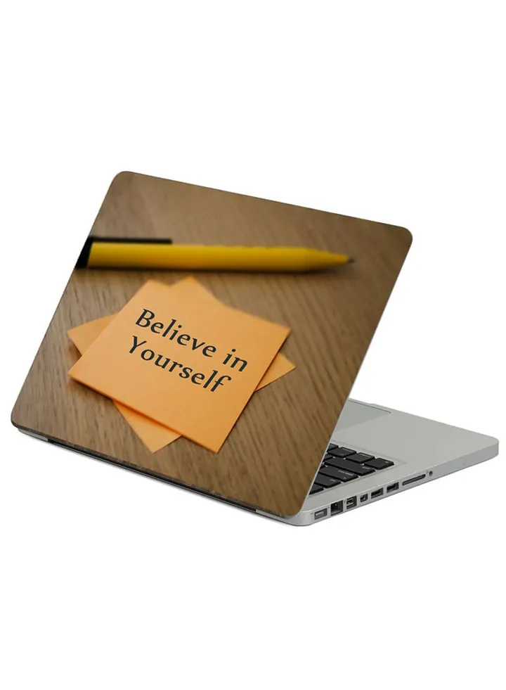 Note Motivation Printed Laptop Sticker Multicolour