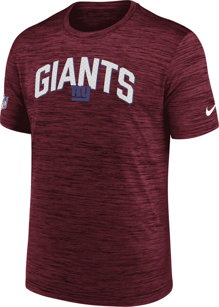 Nike Men's Dri-FIT Velocity Athletic Stack (NFL New York Giants) T-Shirt in Red