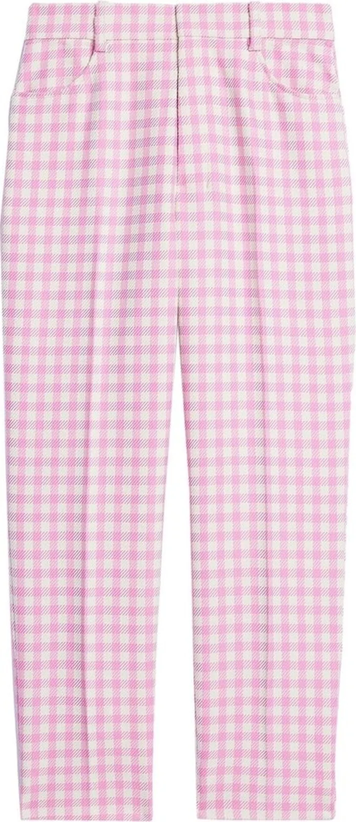 Gingham Check Cropped Trousers