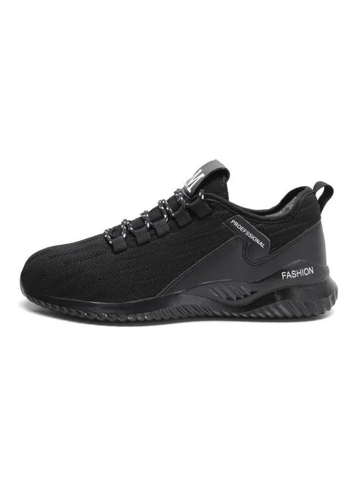 Men's Lightweight Lace-Up Running Shoes Black