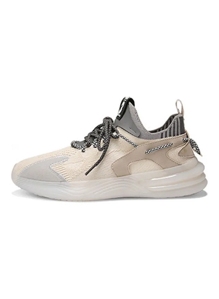 Breathable Lace-Up Sport Shoes Beige