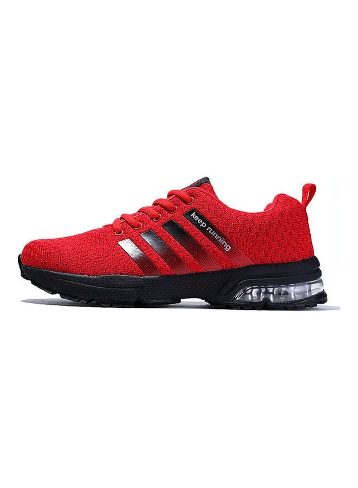 Men's Lace-Up Running Shoes Red/Grey