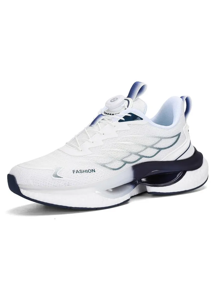 Men's Summer New Rotating Button Breathable Cushioning Running Shoes Sneakers