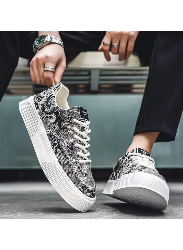 Men's New Thick Sole Printed Board Casual Shoes