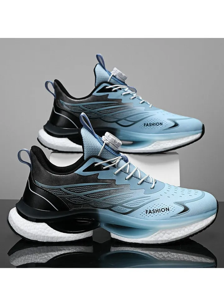 Men's Summer New Rotating Button Breathable Cushioning Running Shoes Sneakers