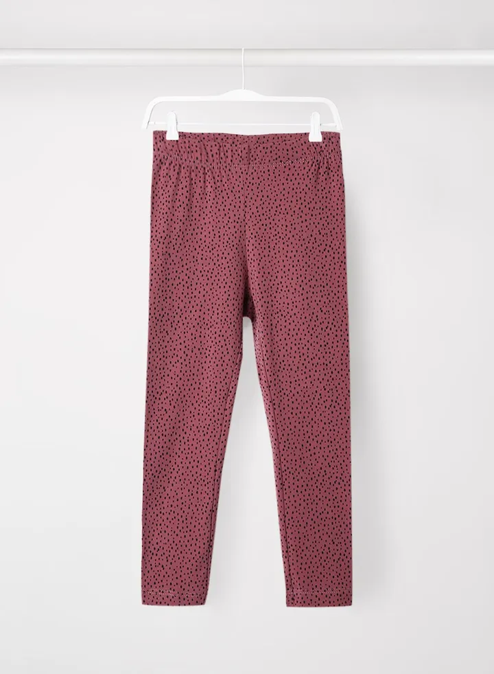 Baby/Kids Printed Leggings Dark Pink