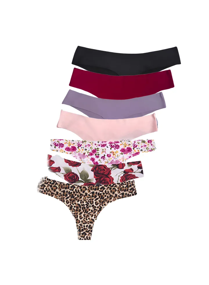 7 - Pieces Women Silk Thong