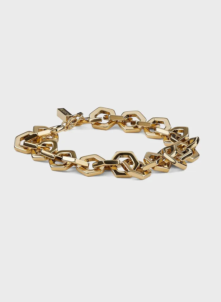 Matte Rhodium Brass Bracelet
