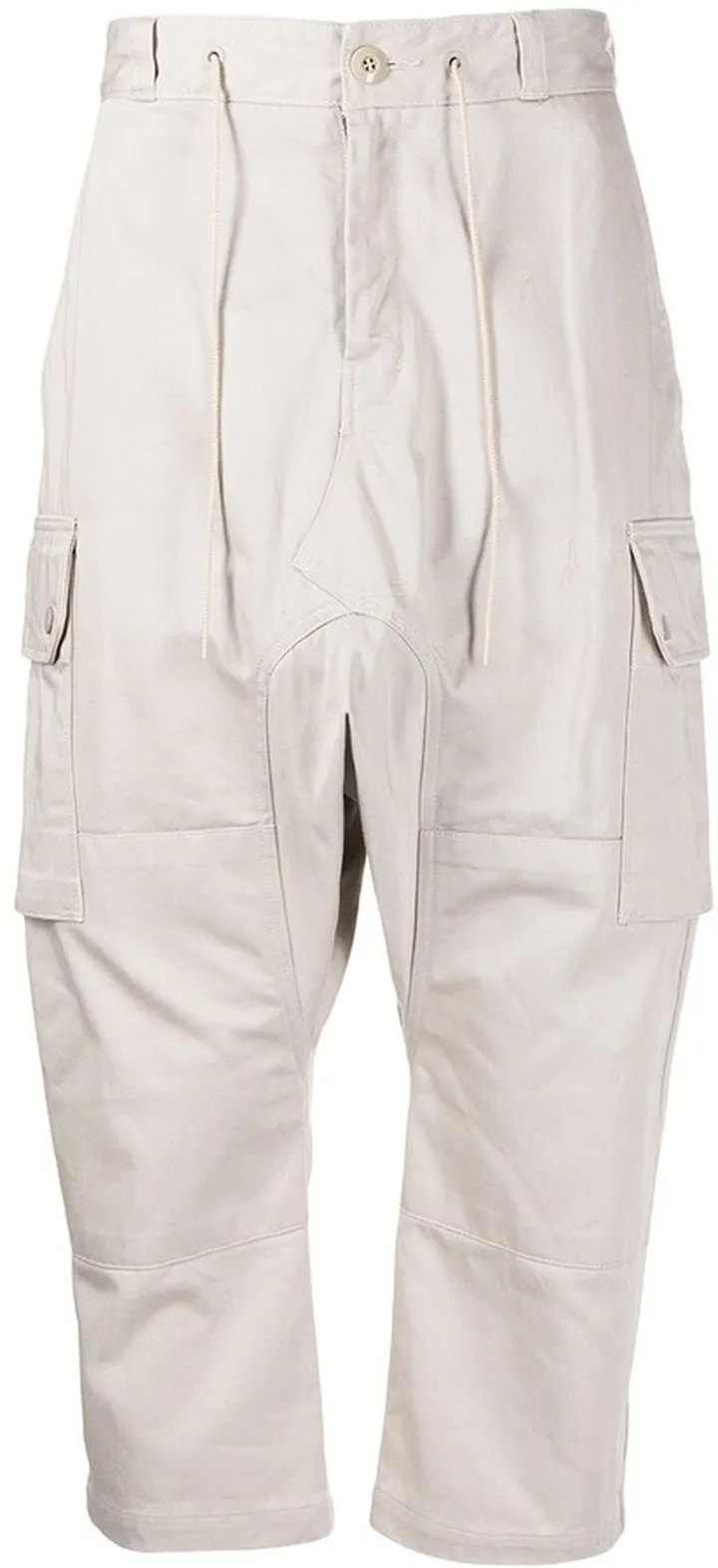 Cropped Straight Cargo Trousers