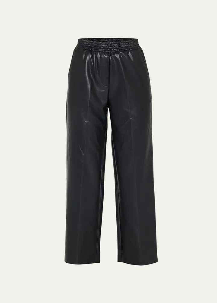 Ariella Cropped Faux-Leather Pants