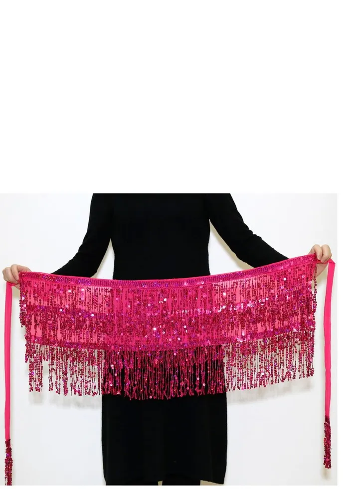 Women Hip Scarf Skirt Red