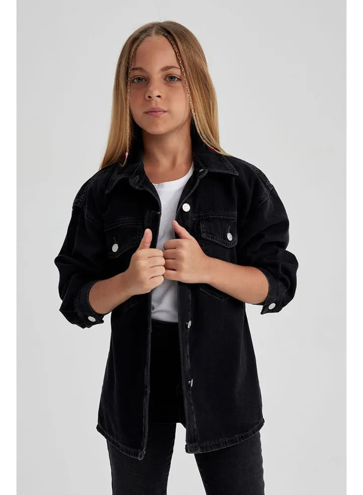 Girl Long Sleeve Denim Jacket