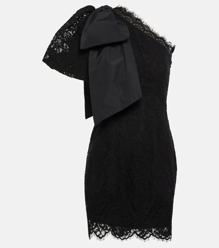 Kelsey one-shoulder lace minidress