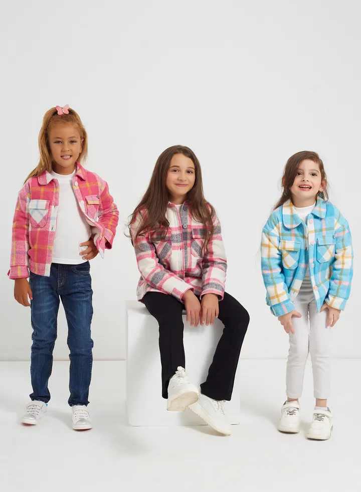 Girls Wool Jacket-purple