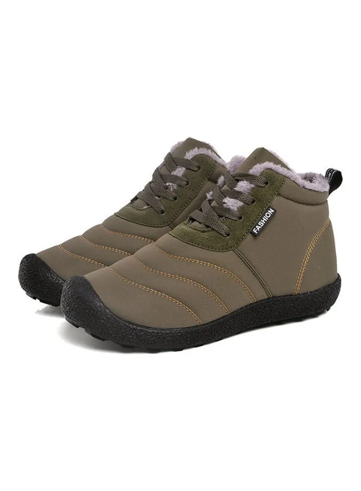 High Top Korean Versatile Sneakers Khaki