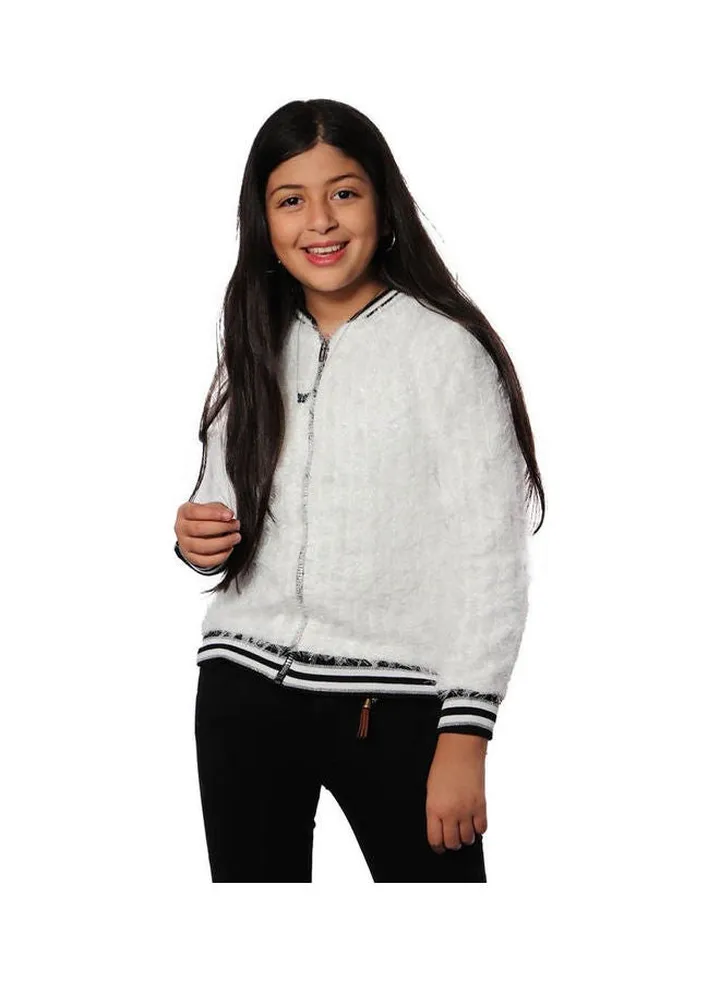 Casual Plain Long Sleeve Jackets White