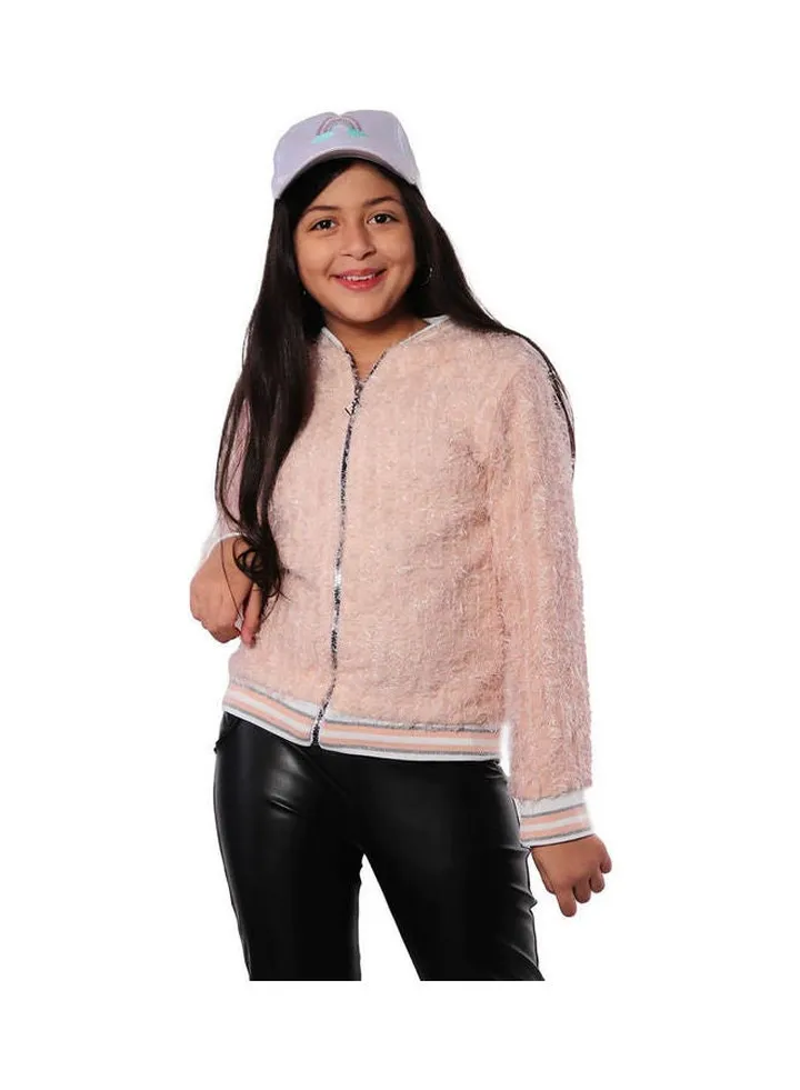 Casual Plain Long Sleeve Jackets Pink