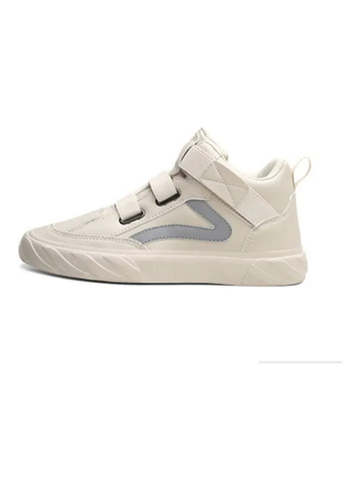 Autumn Korean Breathable Xiaobai Versatile High Top Sneakers Beige