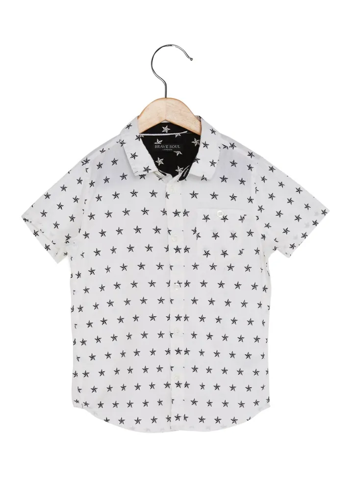 Short Sleeve Printed Shirt Optic White/Black