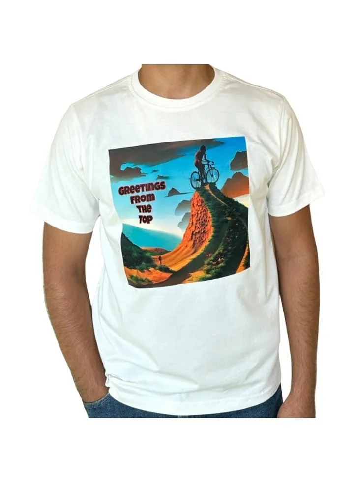 Horse Polo Round Neck T-Shirt Off-White Printed, The Top