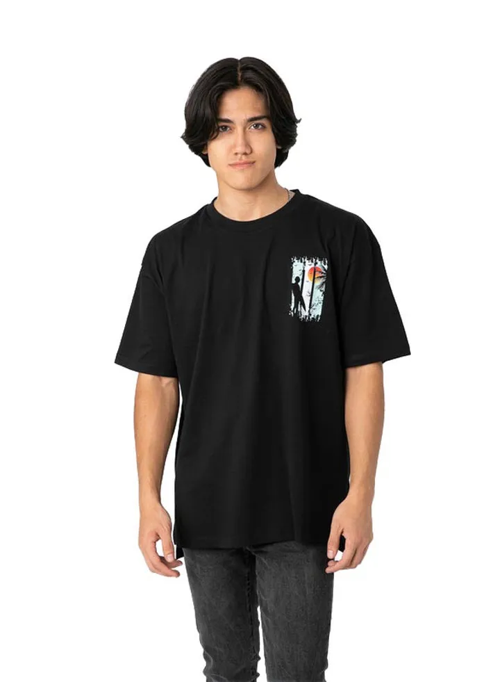 Black T-Shirt With Print