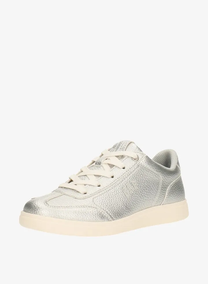 Girls' Textured Lace-Up Sneakers
