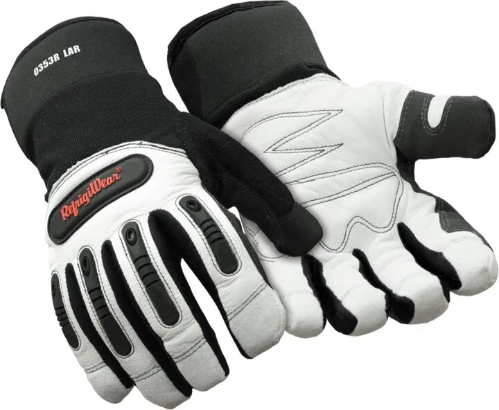 RefrigiWear Fiberfill Insulated Tricot Lined Ergo Goatskin Leather Gloves White (X-Large)