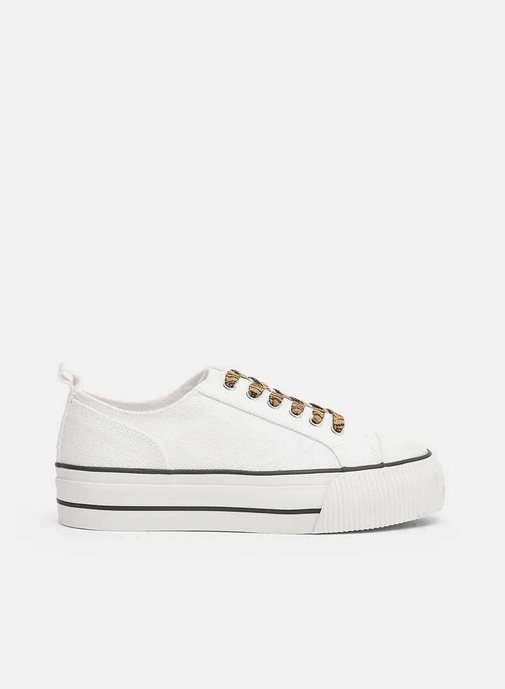 Girls Lace-Up Platform Sneakers