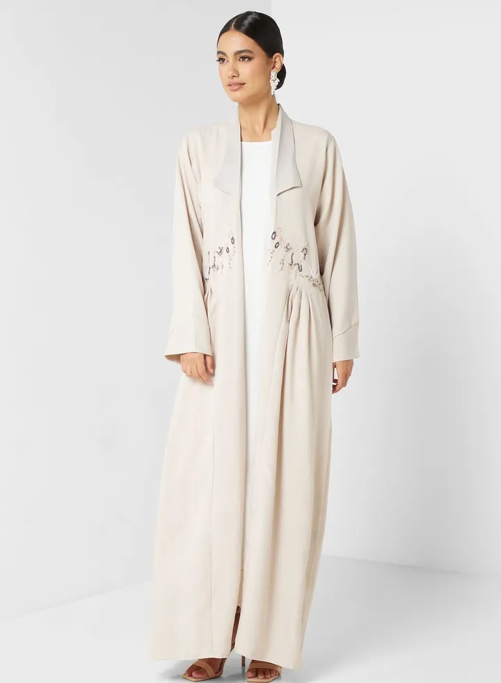 Embellished Accent Abaya
