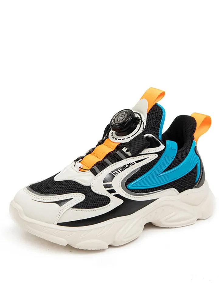 Kids' Fashionable and Breathable Athletic/Casual Shoes with Rotating Button Closure