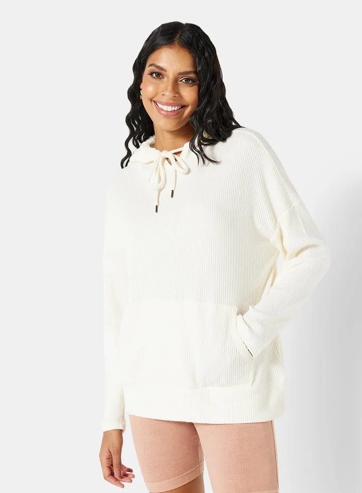 Ribbed Hoodie Pristine