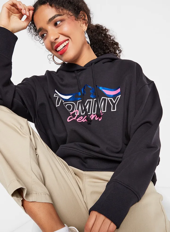 World Logo Hoodie Black