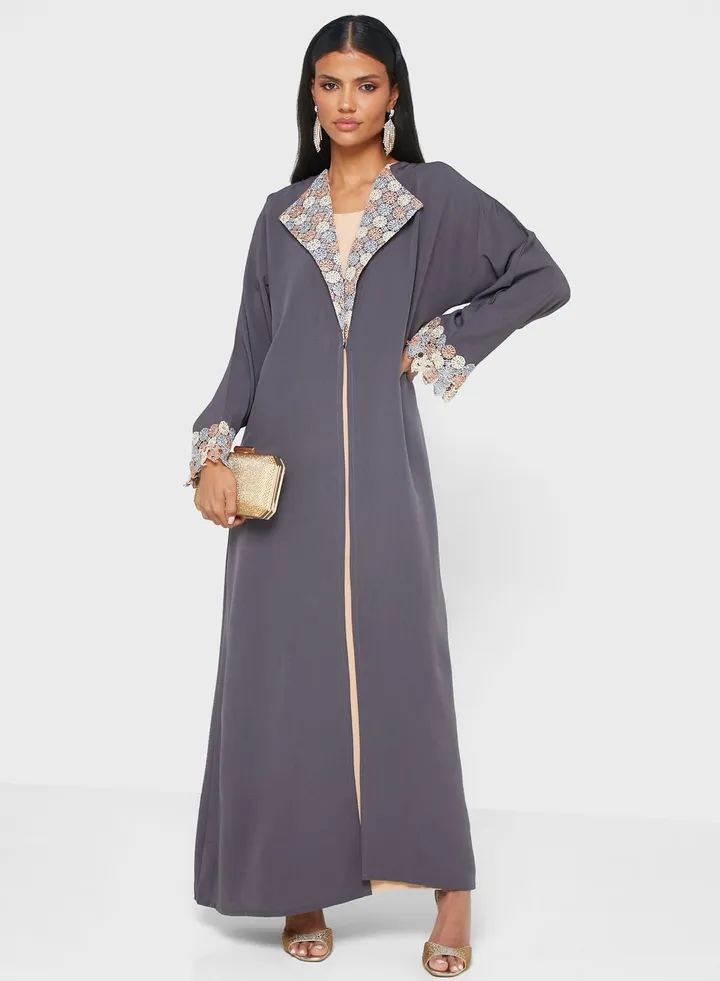 Lace Detail Abaya