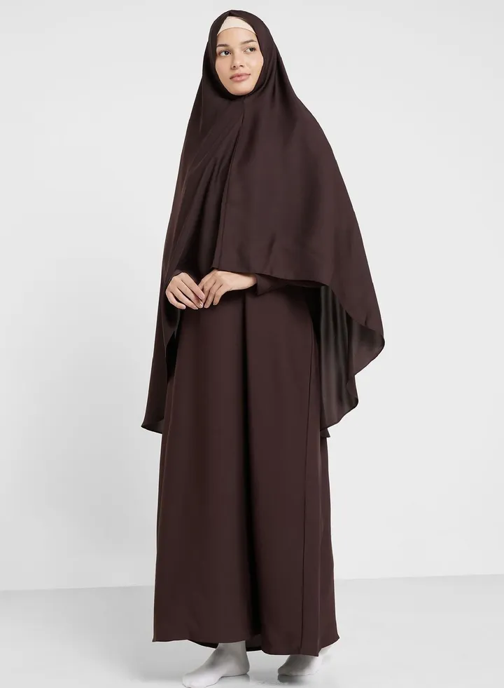 Prayer Dress With Puff Sleeve Detail
