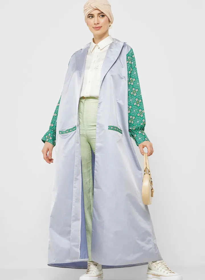 Sleeve Detail Abaya With Sheila
