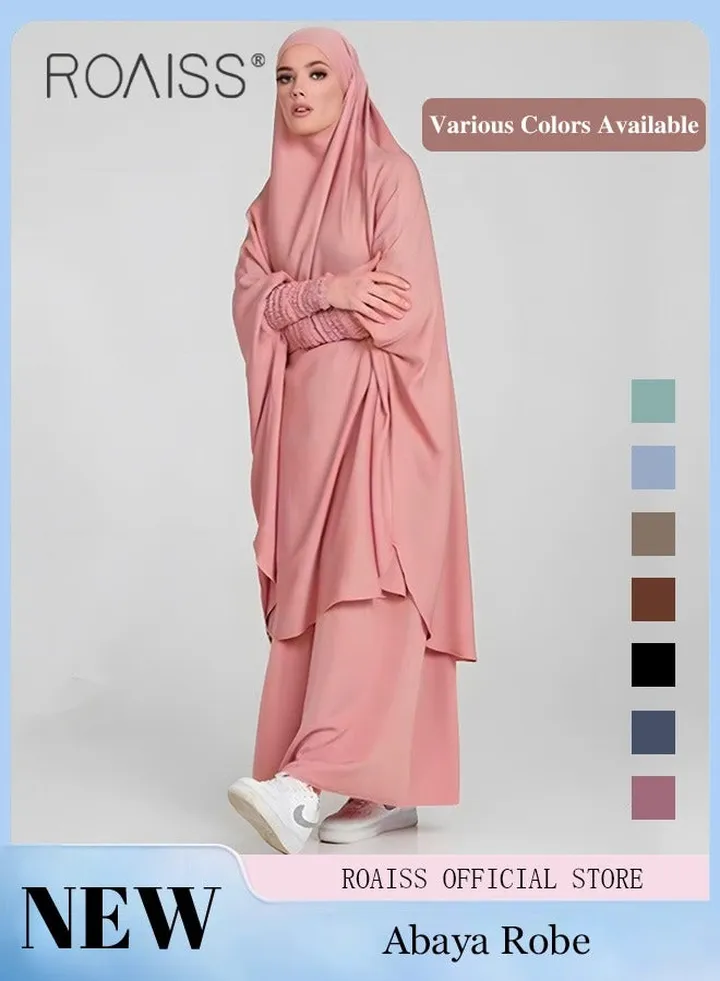 2-Piece Ladies Abaya Style Abaya Dress Ladies Ethnic Traditional Wear