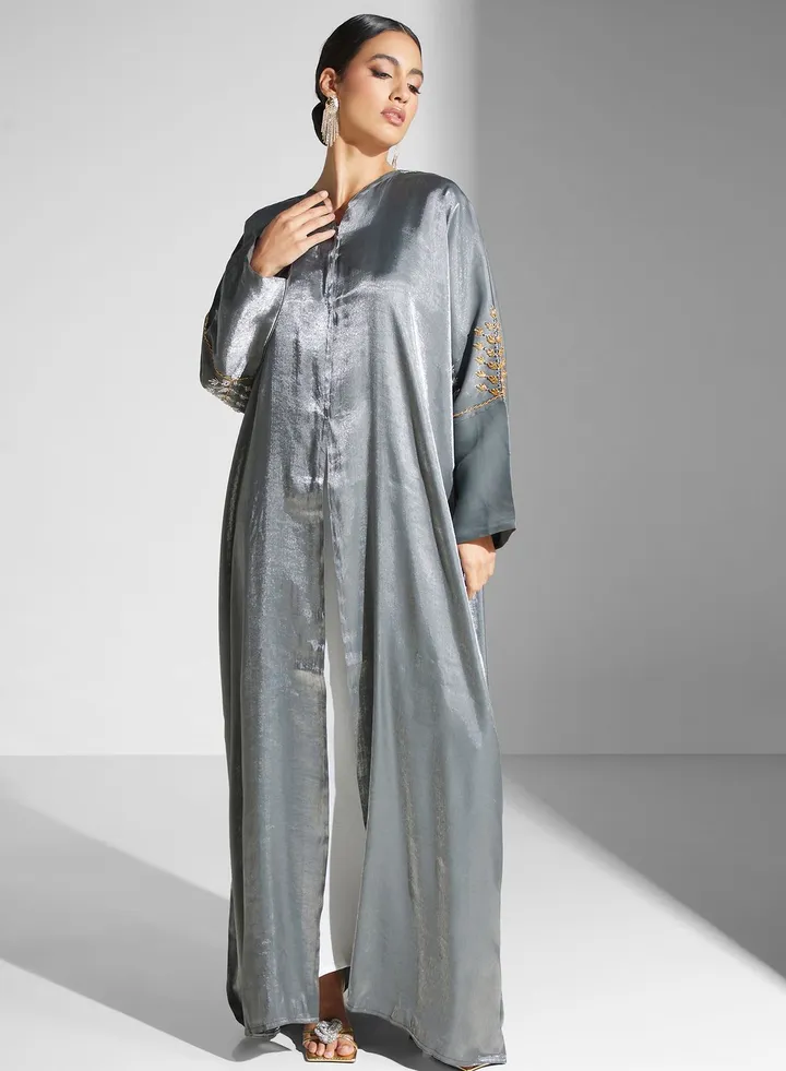 Embellished Cape Sleeve Abaya