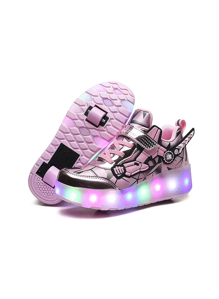 Rechargeable Children's Boys And Girls Roller Skates Light Skating Wheel Shoes