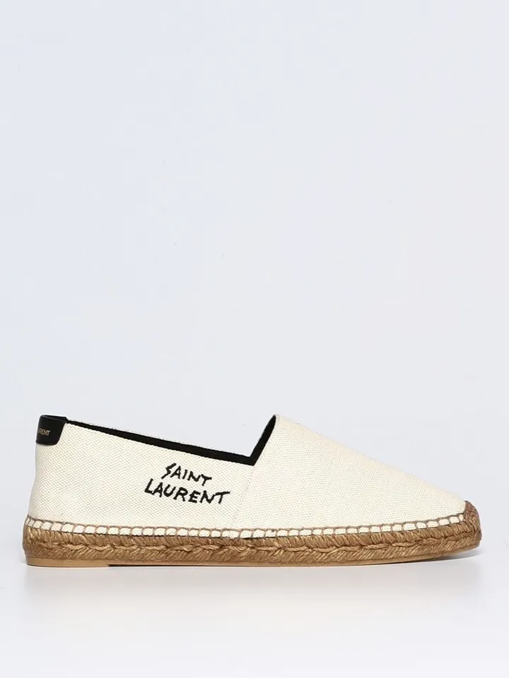 Saint Laurent canvas espadrilles with embroidery