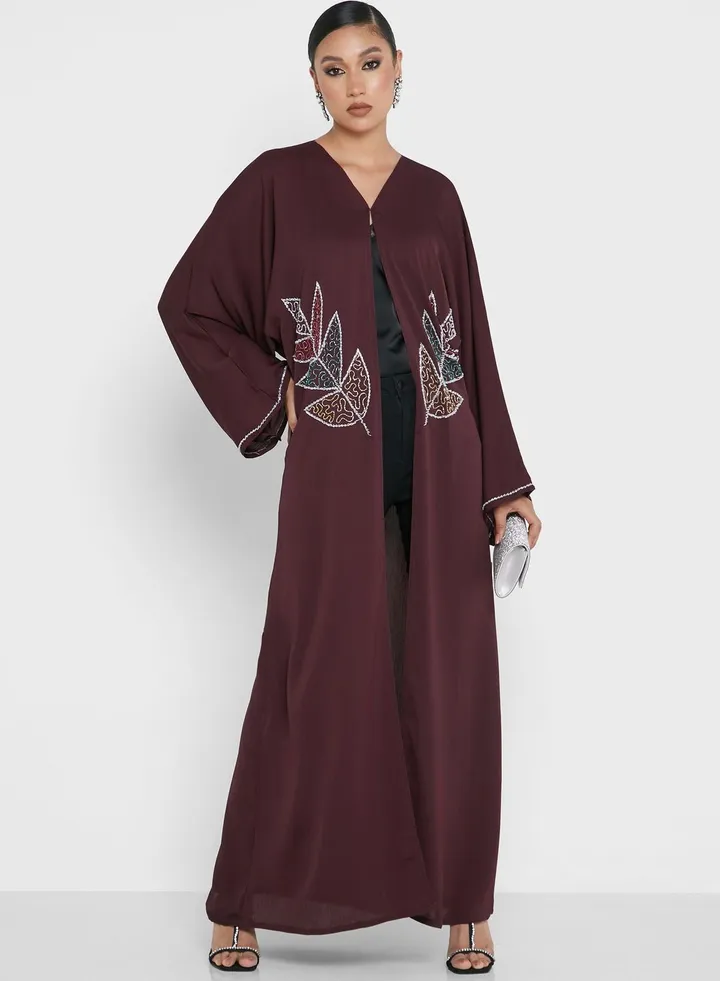 Embellished Longline Abaya