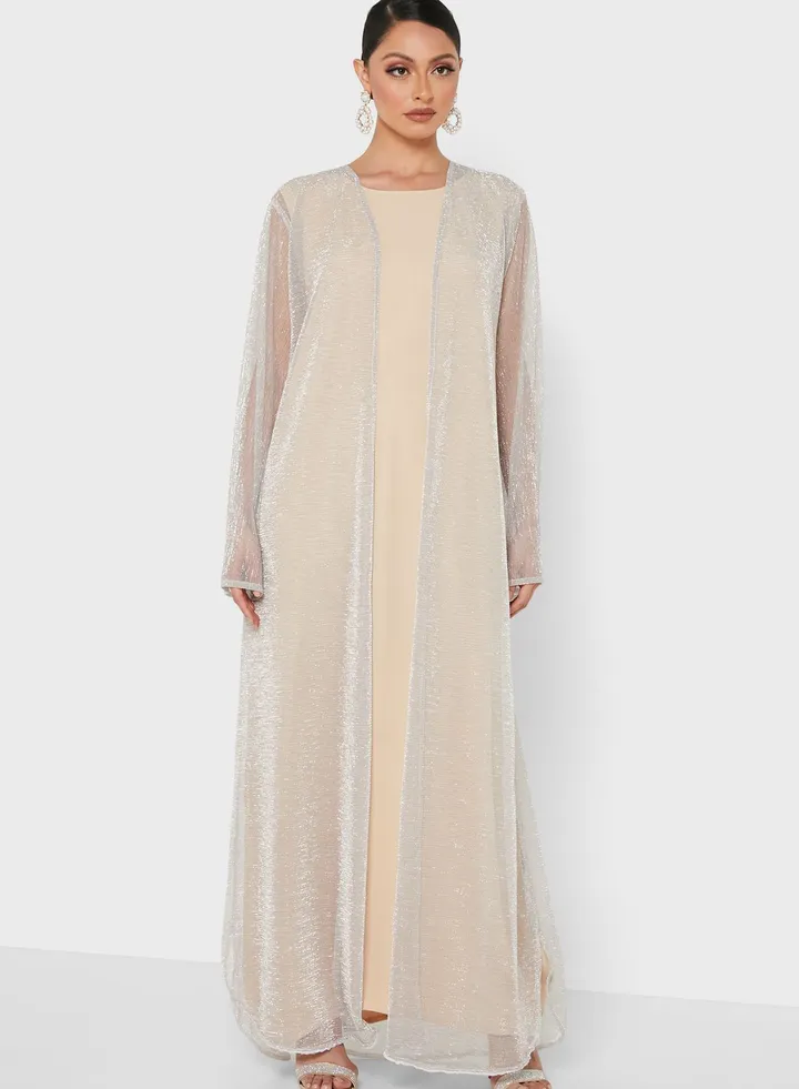 Longline Printed Abaya