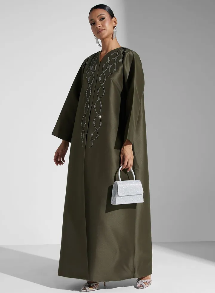 Embellished Detail Abaya