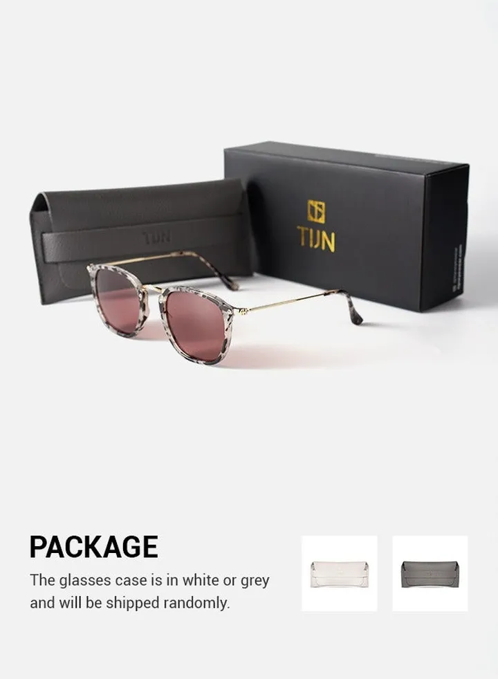 TIJN Fashionable Oval Polarized Sunglasses Metal Frame Colorful Lenses Sunglasses Classic Retro Designer Style