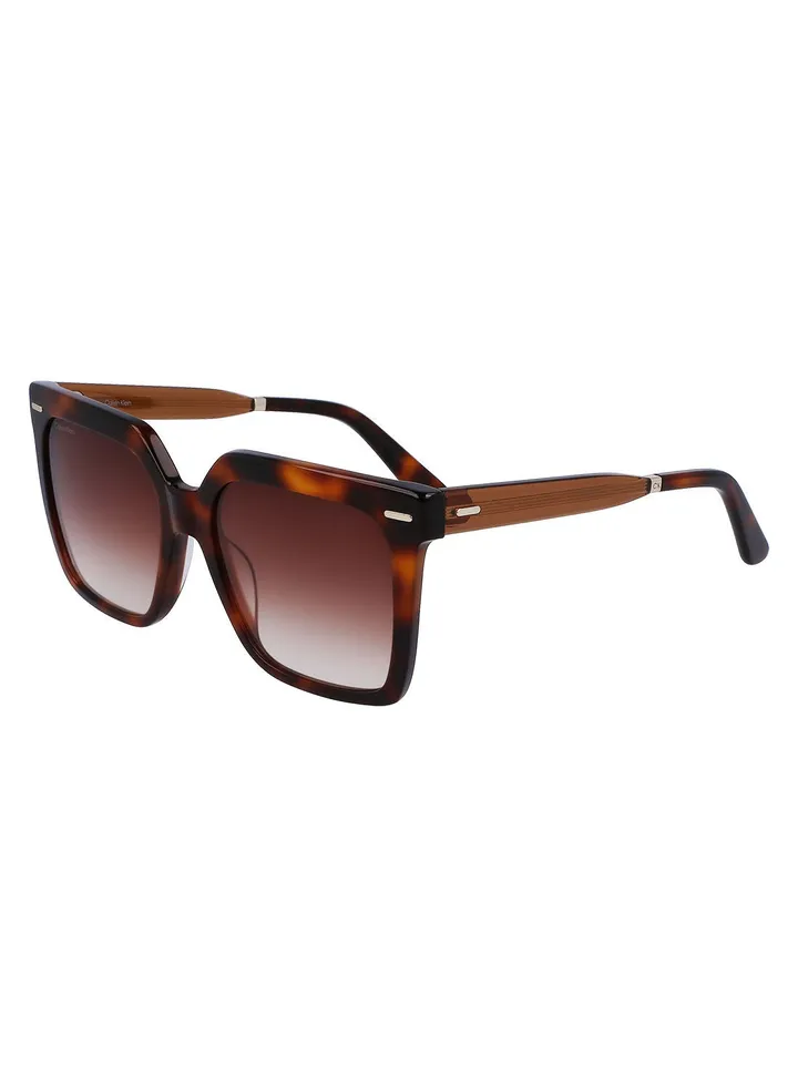 Full Rim Acetate Square Calvin Klein Sun Ck22534S 5518 (220) Brown Havana